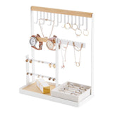 Livingandhome 3-tier jewelry display stand white, UK version