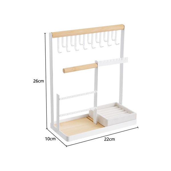 Livingandhome 3-tier jewelry display stand white, UK version