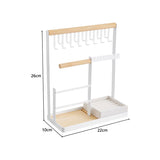 Livingandhome 3-tier jewelry display stand white, UK version