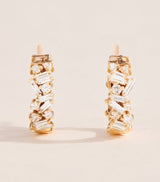 Harrods Suzanne Kalan Classic Fireworks Rose Gold and Diamond Hoop Earrings- Buy online at McGrocer