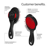 The ONE adjustable hairbrush for thick curls (British brand)