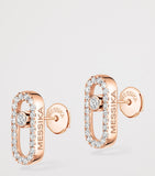 Messika Move Uno rose gold diamond stud earrings 0.16ct (British brand)
