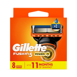 Holland & Barrett Gillette Fusion5 Power Razor Blade Refill for Men, 8 Count- Buy online at McGrocer