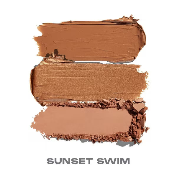 Morphe Cheek Thrills face trio Sunset Swim, imported from the UK