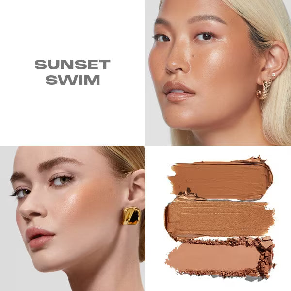 Morphe Cheek Thrills face trio Sunset Swim, imported from the UK