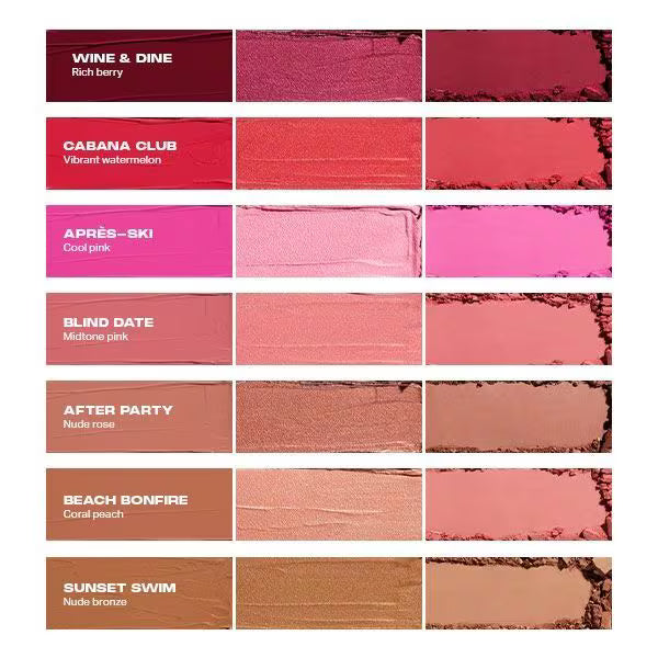 Morphe Cheek Thrills face trio Sunset Swim, imported from the UK