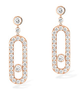Harrods Messika Move Uno Rose Gold and Diamond Earrings 0.40ct- Buy online at McGrocer