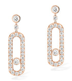 Messika Move Uno rose gold diamond earrings 0.40ct, UK version