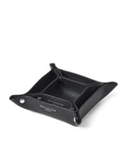 Aspinal Of London mini grained leather tidy tray 9.5cm x 9.5cm - British product