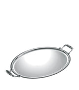 Harrods Christofle Silver-Plated Malmaison Oval Serving Tray 53cm x 42cm- Buy online at McGrocer