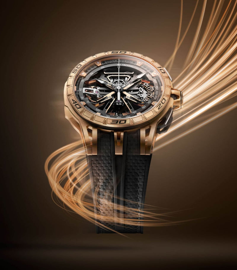 Roger Dubuis Excalibur Flyback Chronograph rose gold watch 45mm - British product