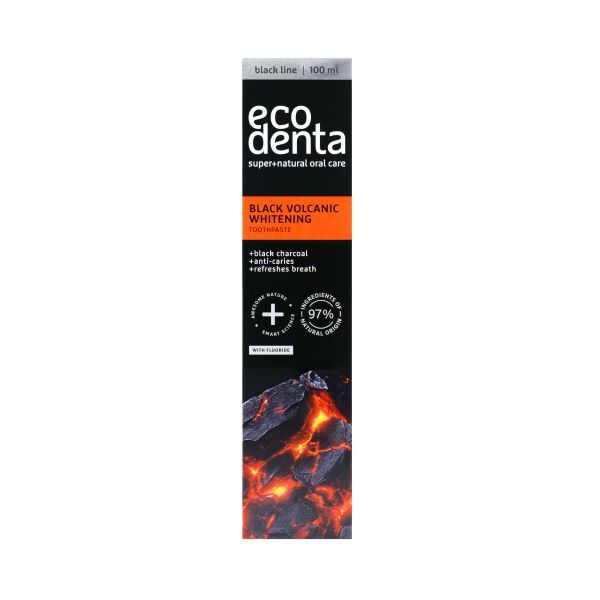 ECODENTA black whitening toothpaste volcanic minerals 100ml - British product