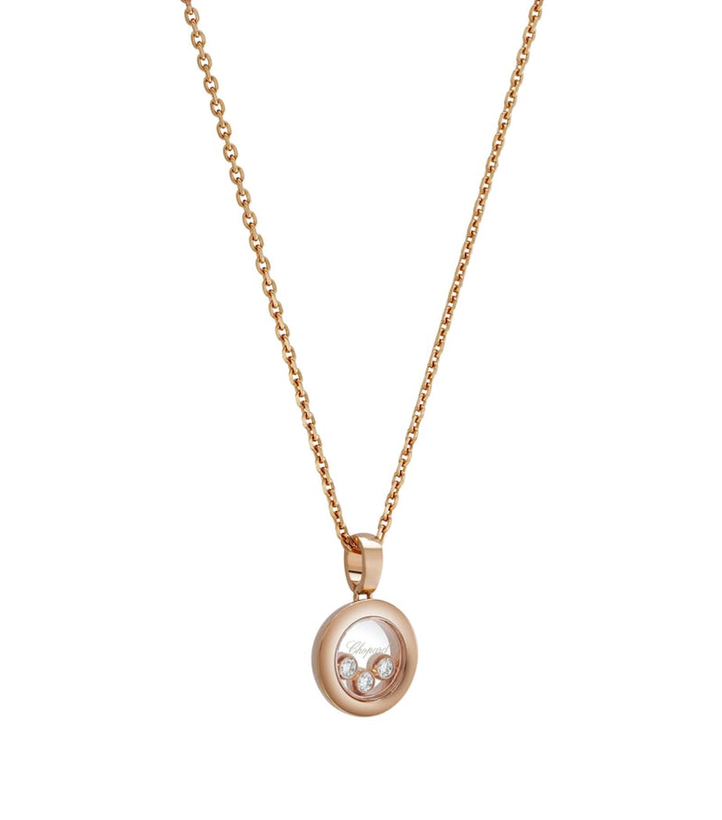 Chopard rose gold diamond pendant (British brand)