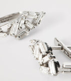 Suzanne Kalan white gold diamond cluster huggie earrings, UK version