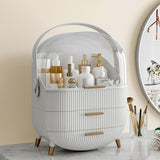 Livingandhome Dustproof Makeup Storage with Handle 37cm High, UK version