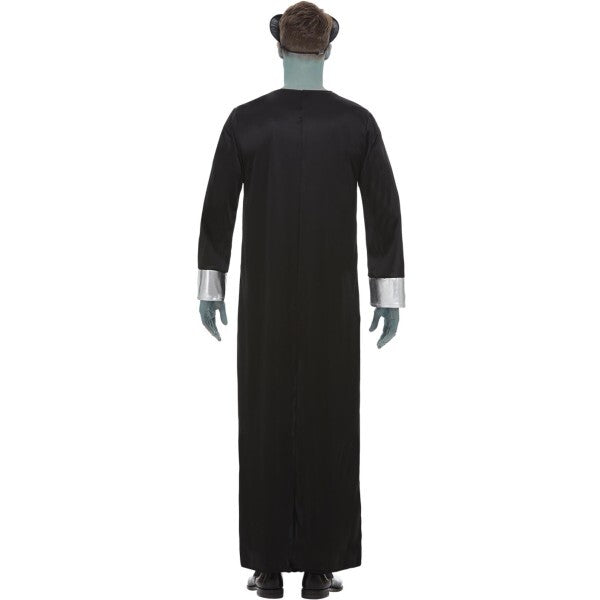 Smiffys adult alien costume blue robe with EVA mask, UK version