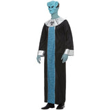 Smiffys adult alien costume blue robe with EVA mask, UK version
