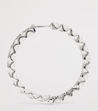 Harrods white gold diamond hoop earrings 8.40ctw, imported from the UK