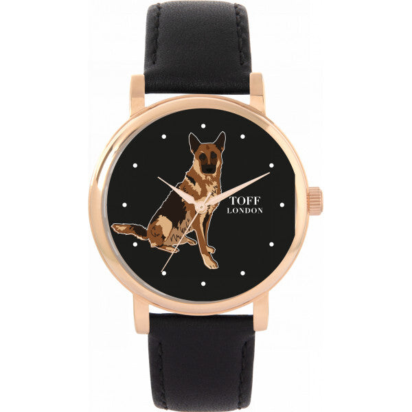 Toff London ladies brown German Shepherd watch - British product