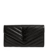 Harrods Saint Laurent Monogram Matelassé Large Flap Wallet- Buy online at McGrocer