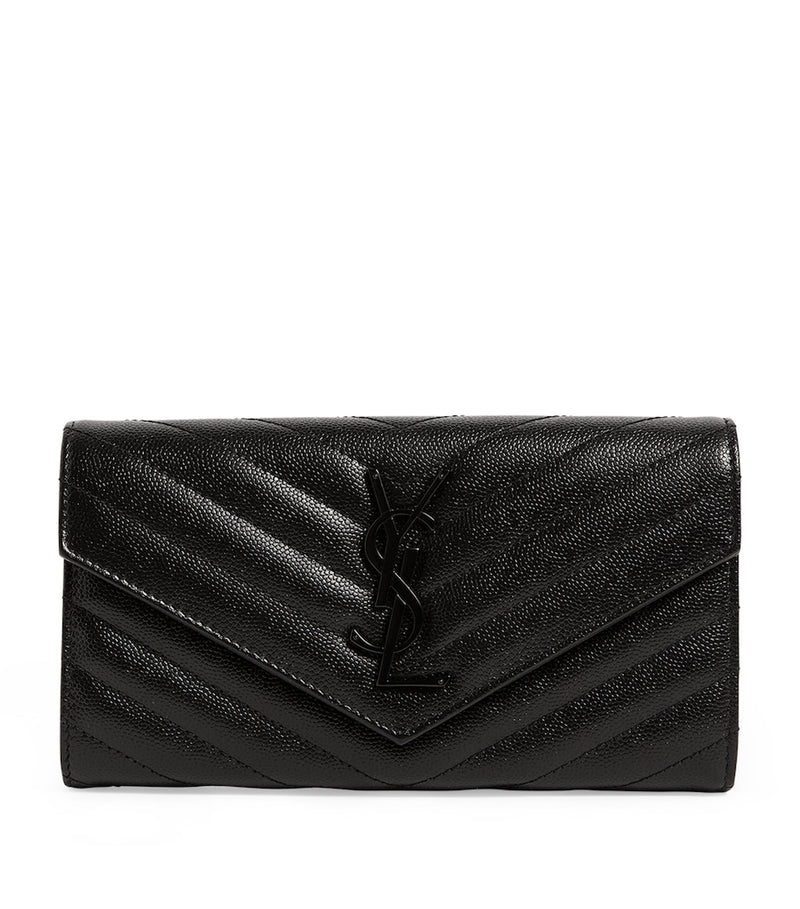 Saint Laurent Envelope matelassé leather wallet, UK version