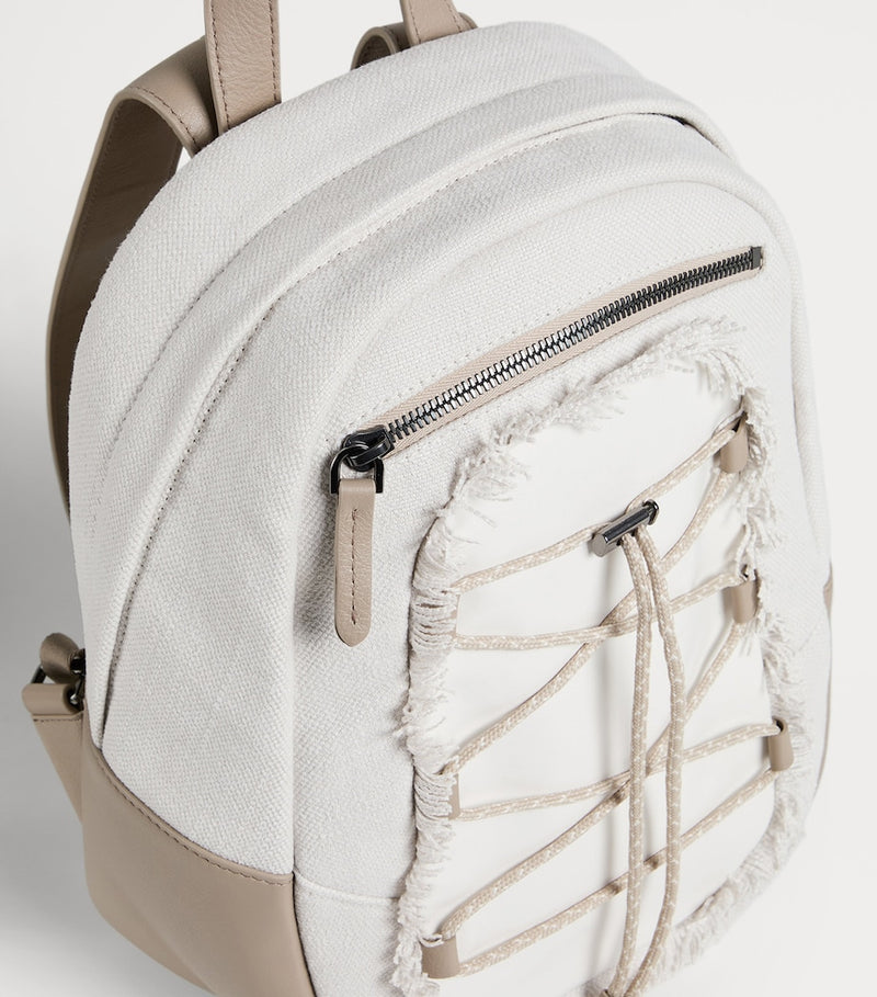 Brunello Cucinelli kids nylon leather backpack (British brand)