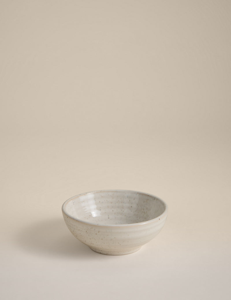 3pk Ceramic Ribbed Pinch Bowls