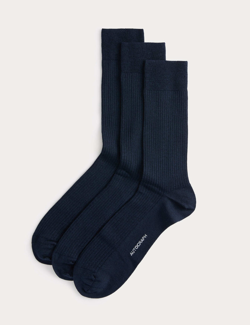 3pk Merino Wool with Cashmere Socks