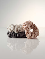 M&S M&S Chunky Scrunchies Mulberry Silk Hair Band 3pk- Buy online at McGrocer
