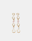 Accessorize 4 pack gold plated hoop earrings set, imported from the UK