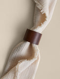 Acacia wood napkin rings 4 pack (British brand)