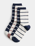 Ankle socks coloured rib stripe pack of 4, imported from the UK