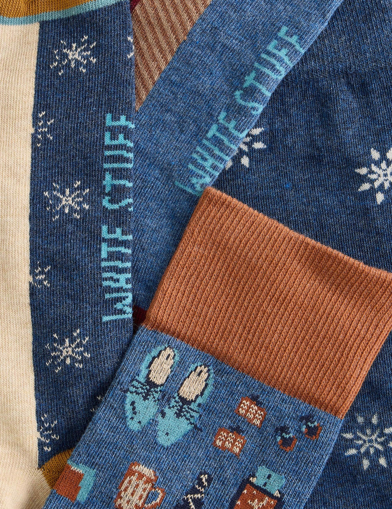 White Stuff 4 pack cotton rich assorted socks - British product