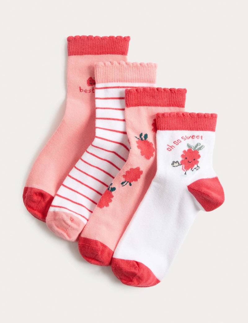 Fun Berries ankle socks pack of 4, UK version
