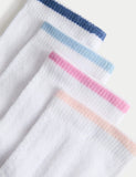 Striped cotton rich children's socks 4 pack sizes 6-7 - British product