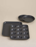 4-piece carbon steel oven tray set - British product