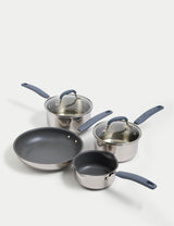 M&S 4 Piece Stainless Steel Pan Set- Buy online at McGrocer