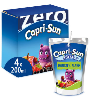 Capri-Sun Zero Monster Alarm juice drink 4x200ml, imported from the UK
