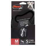 Flexi medium retractable dog leash with 5m cord - British product