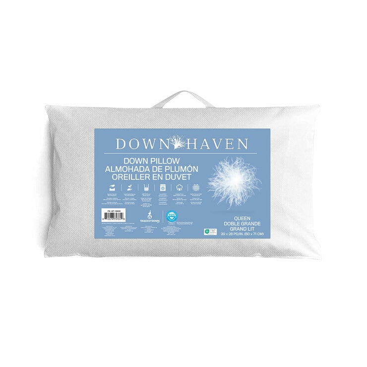 Down Haven duck down and feather pillow 50x71 cm, imported from the UK