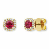 Costco ruby diamond earrings 18ct yellow gold, UK version