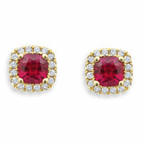 Costco ruby diamond earrings 18ct yellow gold, UK version