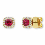 Costco ruby diamond earrings 18ct yellow gold, UK version