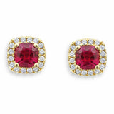 Costco ruby diamond earrings 18ct yellow gold, UK version