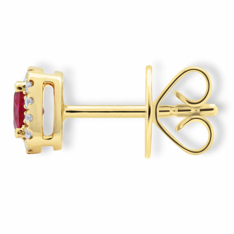 Costco ruby diamond earrings 18ct yellow gold, UK version