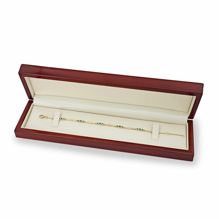 Costco lab emerald and diamond bracelet 18ct yellow gold, UK version