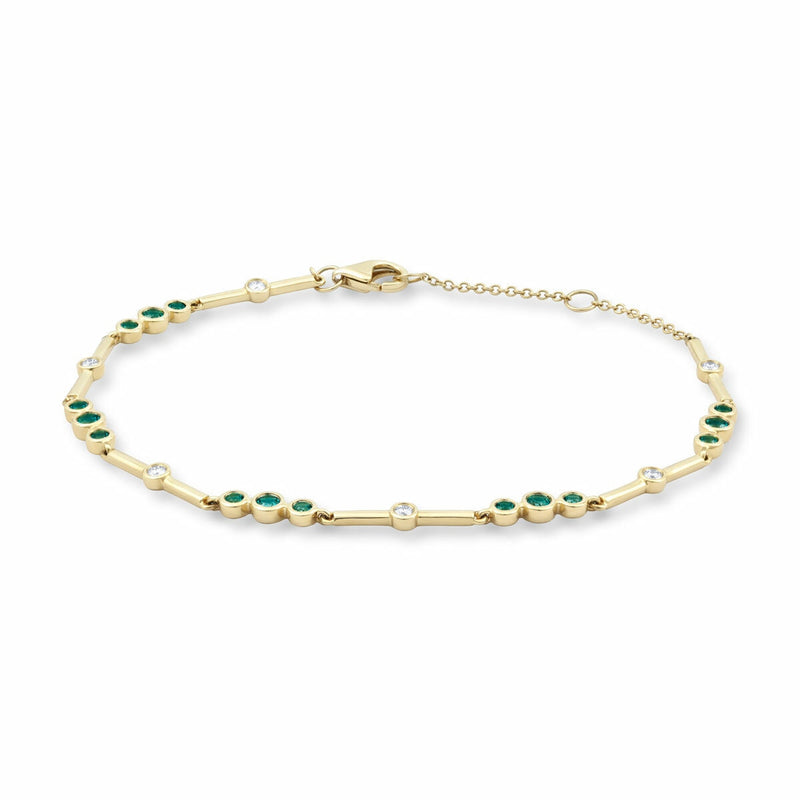 Costco lab emerald and diamond bracelet 18ct yellow gold, UK version
