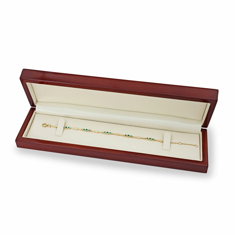 Costco lab emerald and diamond bracelet 18ct yellow gold, UK version