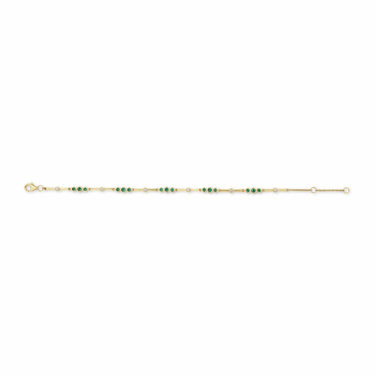 Costco lab emerald and diamond bracelet 18ct yellow gold, UK version