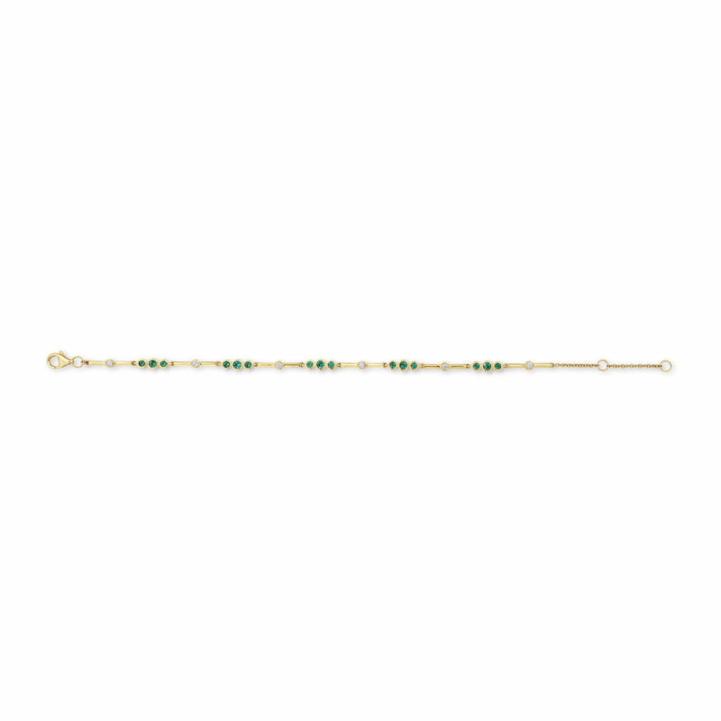 Costco lab emerald and diamond bracelet 18ct yellow gold, UK version